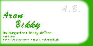 aron bikky business card